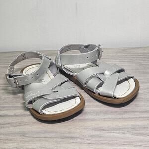 Salt Water Original Sandal Toddler Little Kids 6 Silver Leather Upper